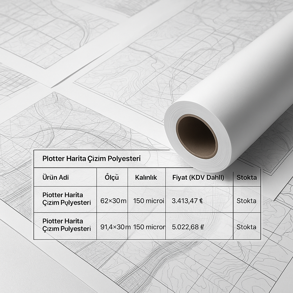 Plotter harita çizim polyesteri fiyatları ve kullanım alanları nelerdir?
